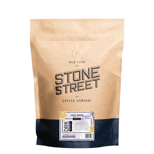 Dark Roast Lavender Lemon Flavored Cold Brew Coffee Beans in Bag