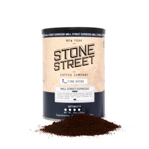 Wall Street Blend Ground Espresso Coffee Can