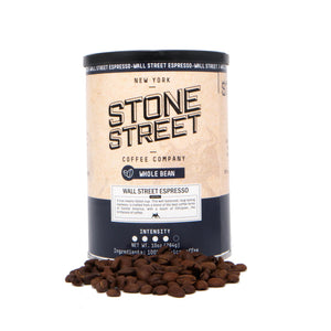 10oz Can of Stone Street Wall Street Espresso Beans