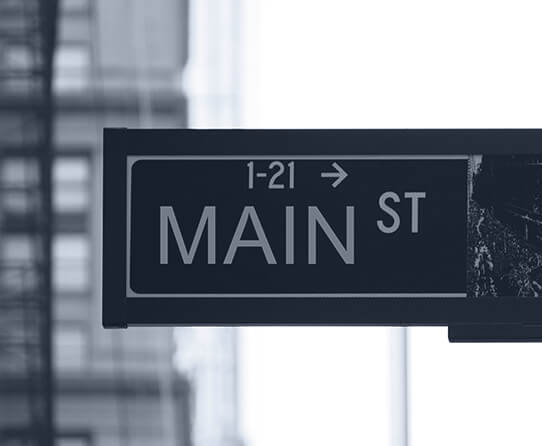Main Street Sign in a City